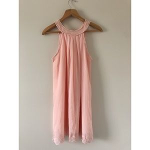 👗Boutique High Neck Blush Dress